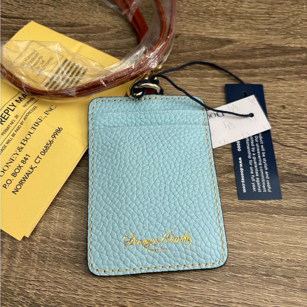 Dooney & Bourke Pebble Grain ID Lanyard NWT